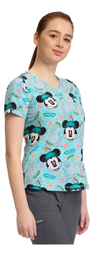 Polera Clínica Mujer Estampada Tf786 Mnws Minnie Tooniforms