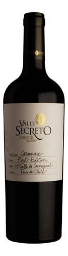 Vino Tinto Valle Secreto Carmenere First Edition 750