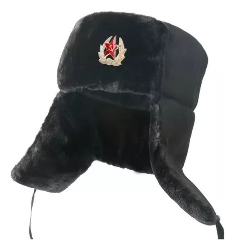Gorro Ushanka Inverno Russo Aviador Distintivo Soviético