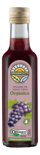 Vinagre De Vinho Tinto Orgânico Organovita 250ml