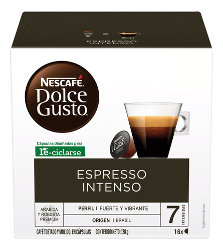 Café De Grano Nescafe Dolce Gusto Espresso 16 Cápsulas