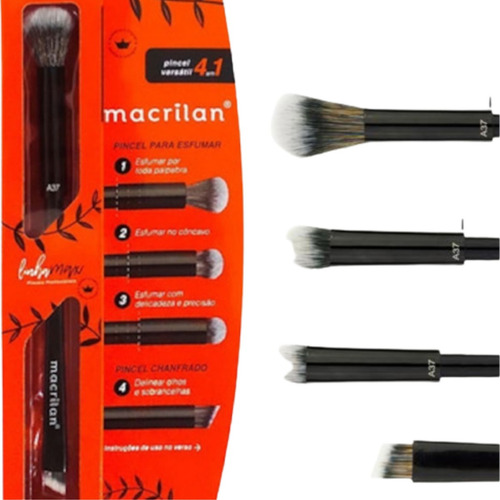 Imagem 4 de 10 de Pincel Profissional Versátil 4 Em 1 Linha Max A37 Macrilan