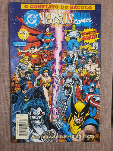 Hq Dc Versus Marvel! Editora Abril Nr 1! Original. Excelente! Editora Abril! Ano 1997 (Usado)