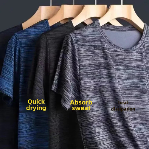 Camiseta De Manga Corta De Secado Rápido Para Hombre - Color