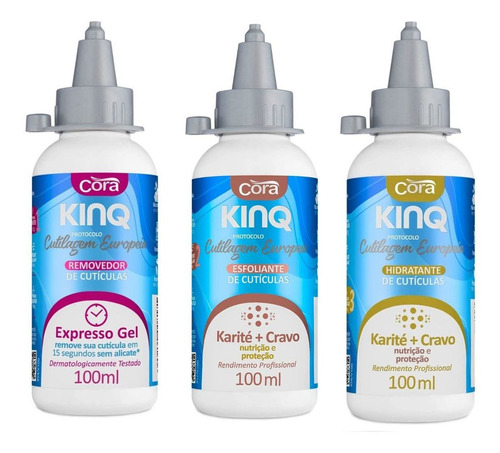 Kit Kinq Cutilagem Europeia Removedor Esfoliante Hidratante