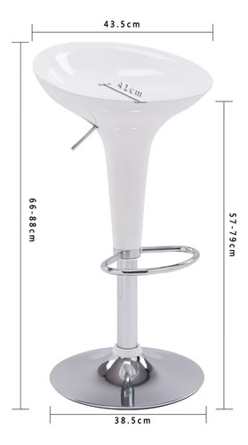Silla Bar Tulipa Blanco