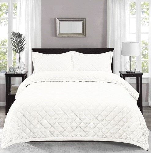 Imagen 3 de 3 de Cubrecama Acolchado Dublin + Fundas De Almohada Twin 160x240