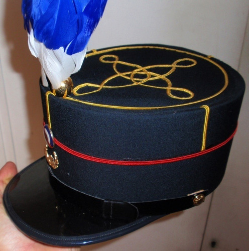 Kepi De Gala De Cadete Escuela Militar + Penacho Buen Estado