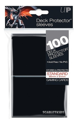 Protectores Ultra Pro X100 Unidades Negro Scarletkids