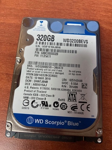 Dos Discos Duros Para Laptop Usados  Wd Y Fujitsu 