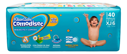 Pañales Kleenbebé Comodisec Etapa 6 Unisex 40 Piezas