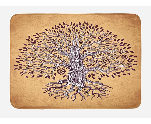 Ambesonne Tree Of Life Bath Mat, Gráfico Moderno De Inspirac