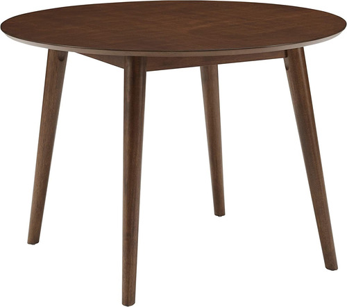 Mesa De Comedor Landon Midcentury Moderna Redonda De Ma...