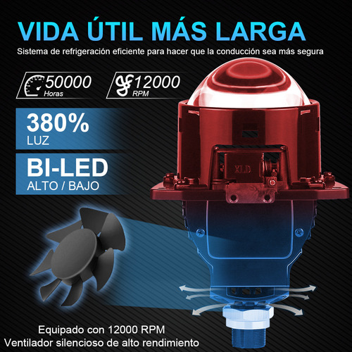 Faro Delantero H4 H7 Con Lente De Proyector Bi-led 3inch