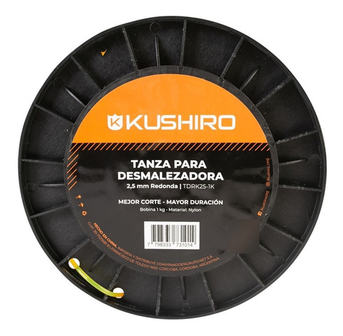 Imagen 4 de 7 de Tanza Bordeadora Desmalezadora Redonda 2.5mm 1kg Kushiro