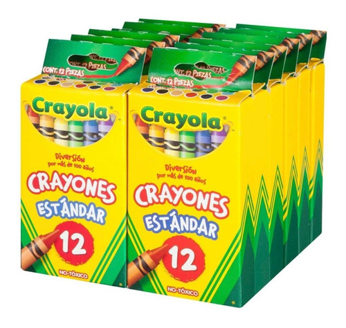 Crayones Crayola 12 Paquetes De 12 Crayolas Surtidas