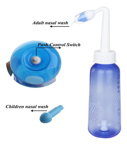 2×bote Lavado Nasal D, 500 Ml, Botella Limpiadora Nariz,