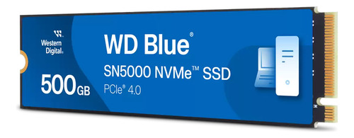 Disco Solido Ssd 500 Gb Nvme Sn5000 Western Digital Blue Color Azul