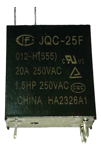 Relê Para Microondas 12v 20a 250v - 3 Pinos - Jqc-25f