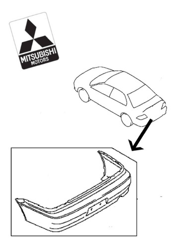 Parachoque Trasero Original Lancer Glx 1.6 Touring 2.0 02/04