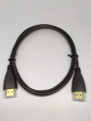 Imagen 2 de 2 de Cable Hdmi 1 Metro 1.4v Fullhd 3d 4k Ultrahd Dorado
