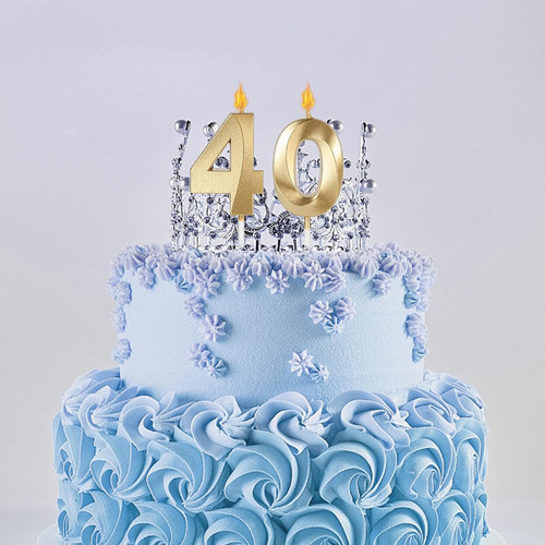 Velas Doradas De Cumpeados 55 Para Pasteles, Decoración De P
