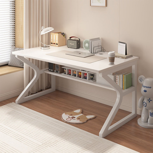 Escritorio Estudio Minimalista Blanco 80cm Con Tablero Pc Blanco