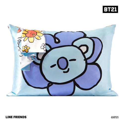 Funda De Almohada De Satén Kitsch X Bt21 (koya) Para Cabello