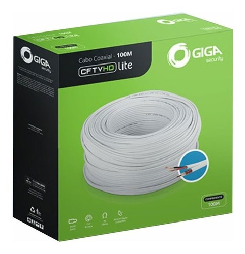 Imagem 4 de 5 de Cabo Coaxial De 100m Bipolar Blindado Flexível 85% Para Cftv