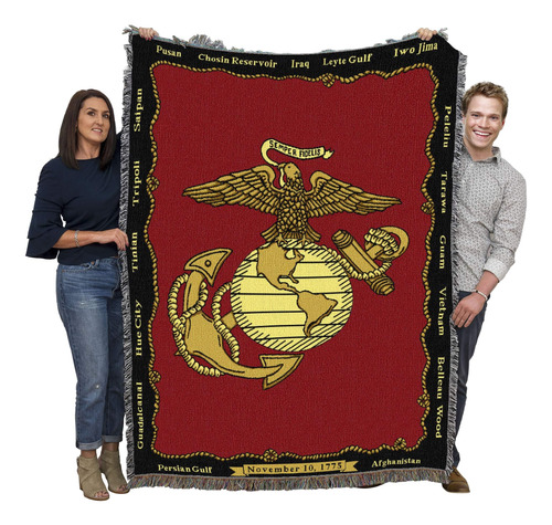 Pure Country Weavers Us Marine Corps - Manta Con Emblema - T