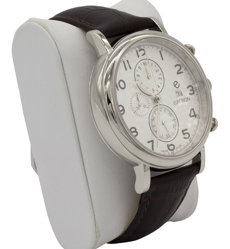 Reloj Hombre Election Suizo Cuero Y Cronografo E130415211