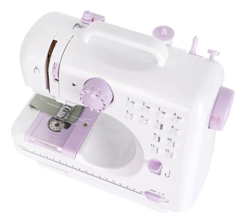 Mini Máquina De Costura Portátil Reta 12 Pontos Multifunções