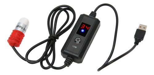 Mini Pecera Betta Heater, Ajustable, 15 W, Pequeño Acuario