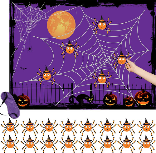 Halloween Pin The Spider On The Game For Niños Favores Y Ju