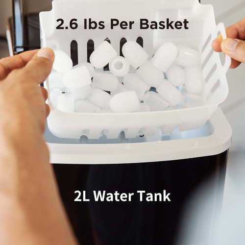 Máquina De Hacer Hielo Para Encimera Autolimpiable 26 Libras Color