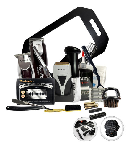 Set Para Barbería Profesional, Combo 2 Perfetto 