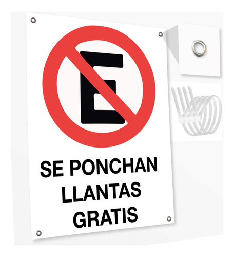 Señalamiento Letrero Señaletica No Estacionarse Se Ponchan 