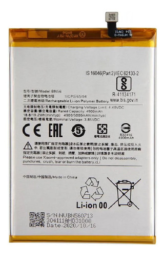 Bateria Para Xiaomi Redmi 9a / 9c / 10a / Bn56 / Fixuy