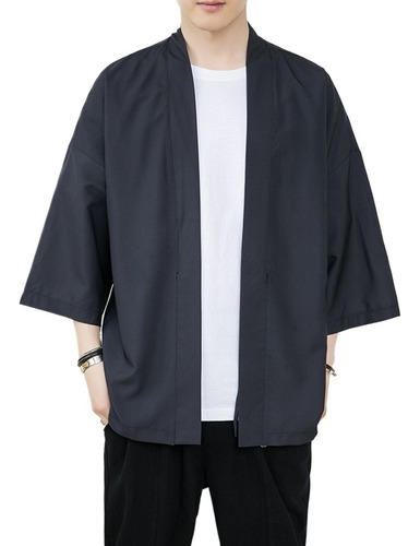 Camisa Tipo Kimono Tipo Cárdigan Haori De Verano Para Hombre