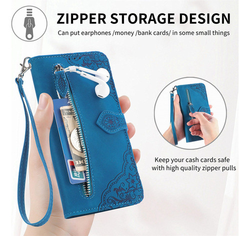 Funda De Piel Etfast Wallet For Teléfono Sharp