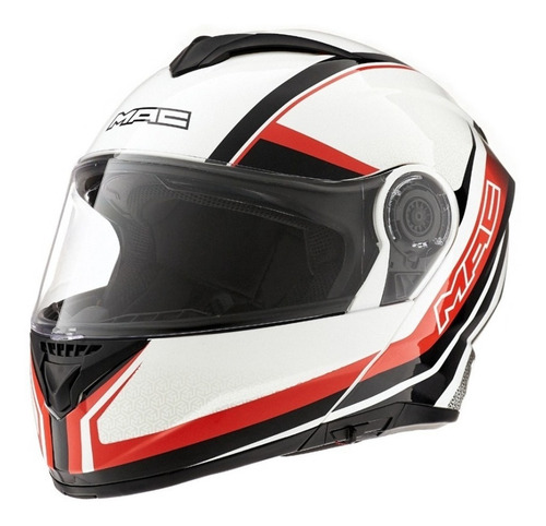 Imagen 1 de 8 de Casco Moto Rebatible Mac Rock Magma Negro Mate Devotobikes