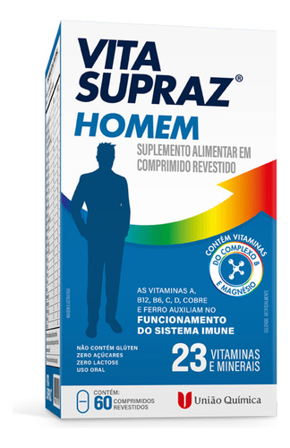 Suplemento Vita Supraz Homem 60cps - União Química