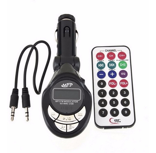 Transmisor Fm 4 En 1 Coche Usb Sd Celulares Control Remoto