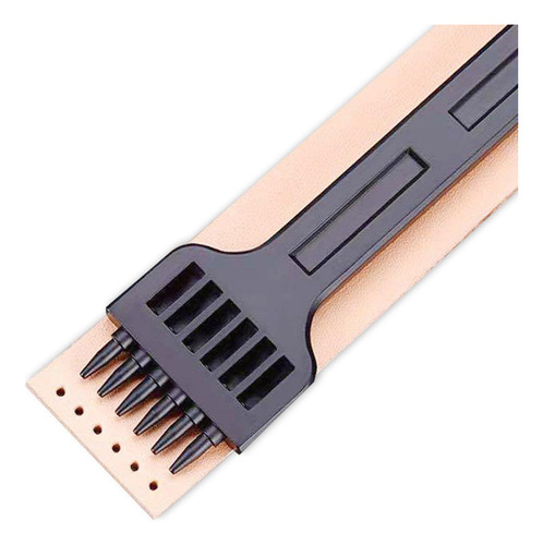 Perforadora De Cuero Durable Para Coser 4 Mm 6 Puntas Negro