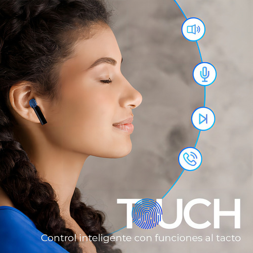 Audífonos Bluetooth Airclasic 2.5 Hr De Uso Color Negro