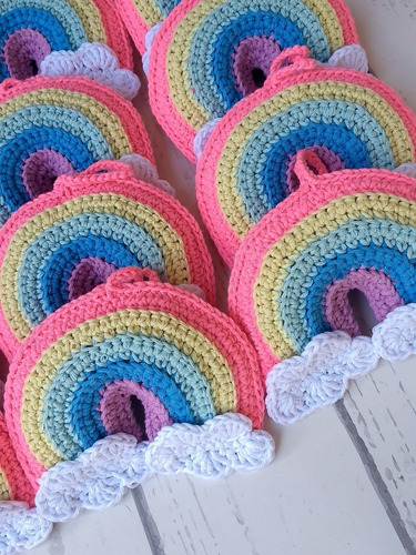 Arcoiris A Crochet, Souvenir, Colgante