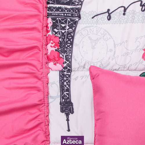 Colcha Individual De Alta Calidad Con Cojin, Azteca Color Rosa pálido Francesa
