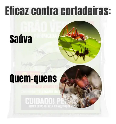 Formicida Dipil Grão Verde Herbicida Isca Granulada 10x50g