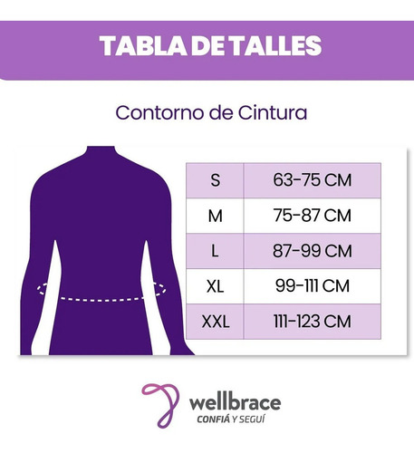 Imagen 2 de 7 de Faja Abdominal Sacro Lumbar 7 Ballenas Flexibles Ptm 640
