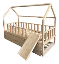 Comprar Cama Montessori Una Plaza 190x80 Con Carro Cama Y Tobogán